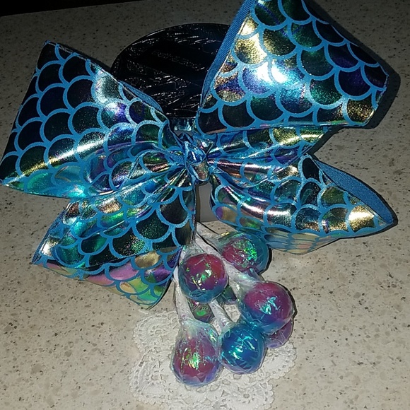 VERY Big X Large Mermaid Bow w Clip - Picture 2 of 2
